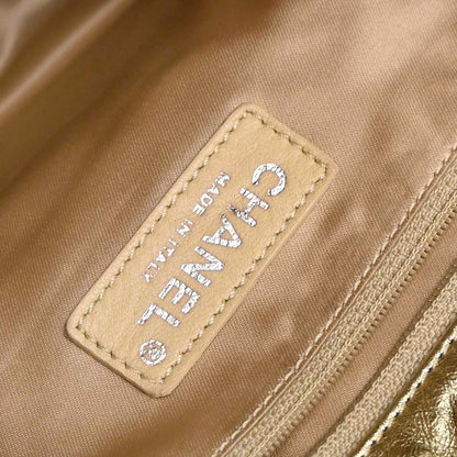 Chanel 2006-2008 Gold Lambskin Hollywood Hobo Handbag