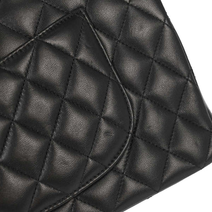 Chanel 2019 Black Lambskin Medium Piercing Chic Double Flap Shoulder Bag