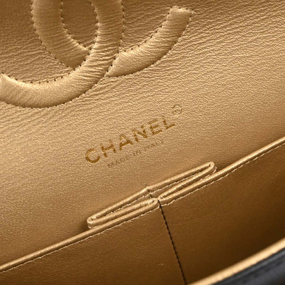 Chanel 2019 Black Lambskin Medium Piercing Chic Double Flap Shoulder Bag