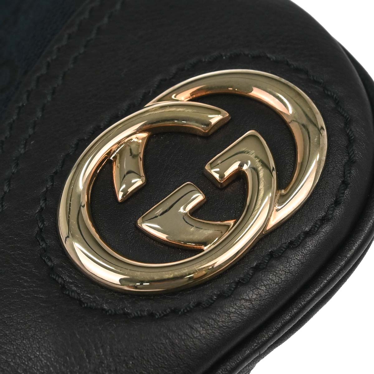 Gucci Black Canvas Interlocking GG Hobo Handbag