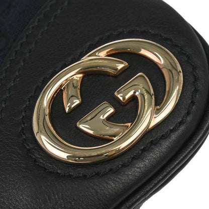 Gucci Black Canvas Interlocking GG Hobo Handbag
