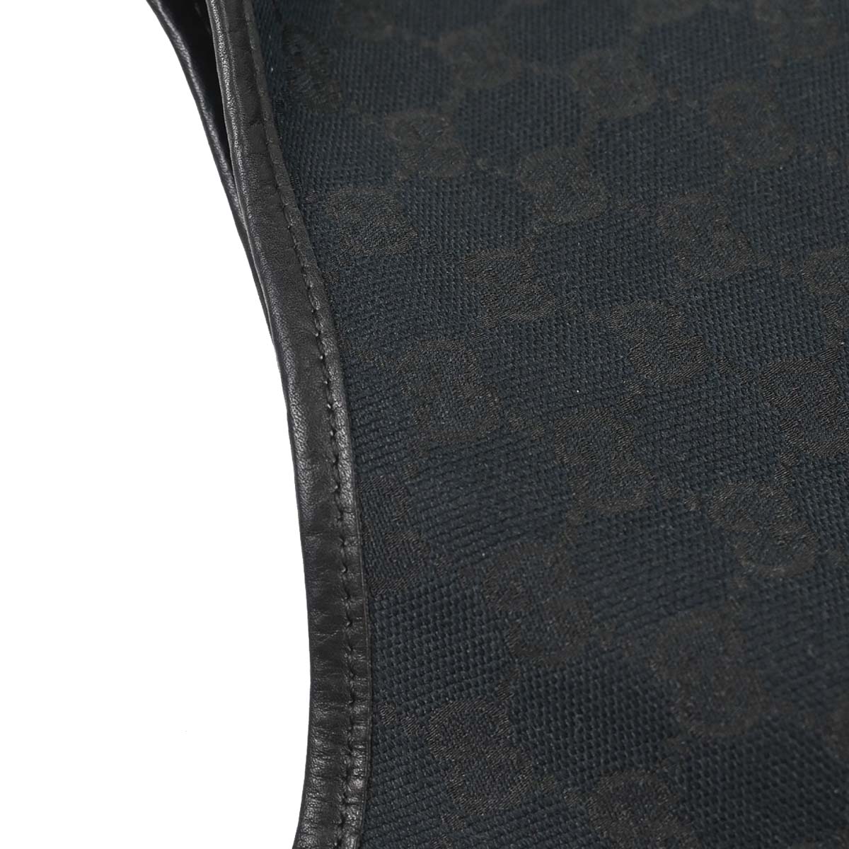 Gucci Black Canvas Interlocking GG Hobo Handbag