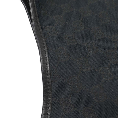 Gucci Black Canvas Interlocking GG Hobo Handbag