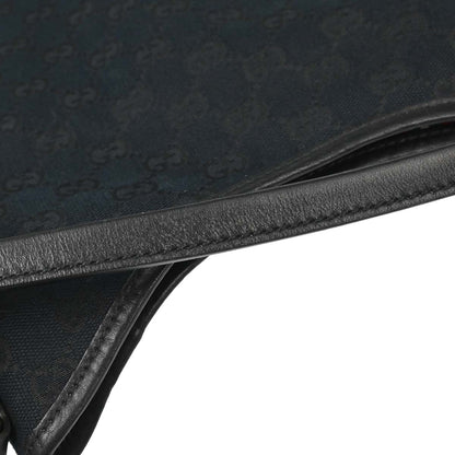 Gucci Black Canvas Interlocking GG Hobo Handbag
