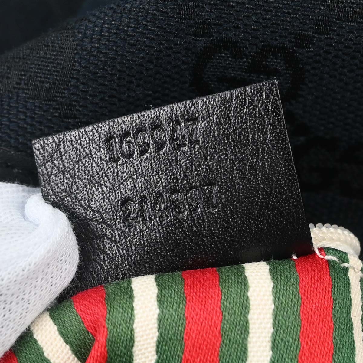 Gucci Black Canvas Interlocking GG Hobo Handbag