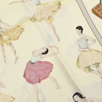 Hermes Scarf Carre 90 La Danse White Small Good