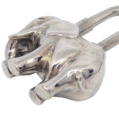 Hermes 1988 Elephant Cadena Silver Small Good