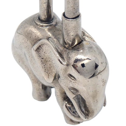 Hermes 1988 Elephant Cadena Silver Small Good