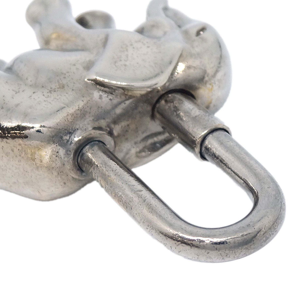 Hermes 1988 Elephant Cadena Silver Small Good