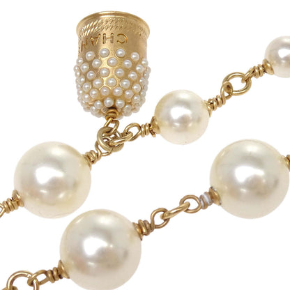Chanel Icon Charm Chain Belt Gold Costume Pearl 03A Small Good