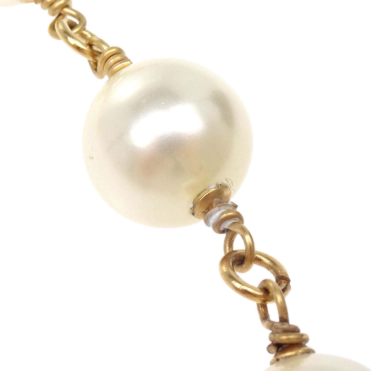 Chanel Icon Charm Chain Belt Gold Costume Pearl 03A Small Good