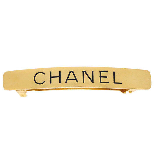 Chanel Barrette Hair Accessories Gold 96A