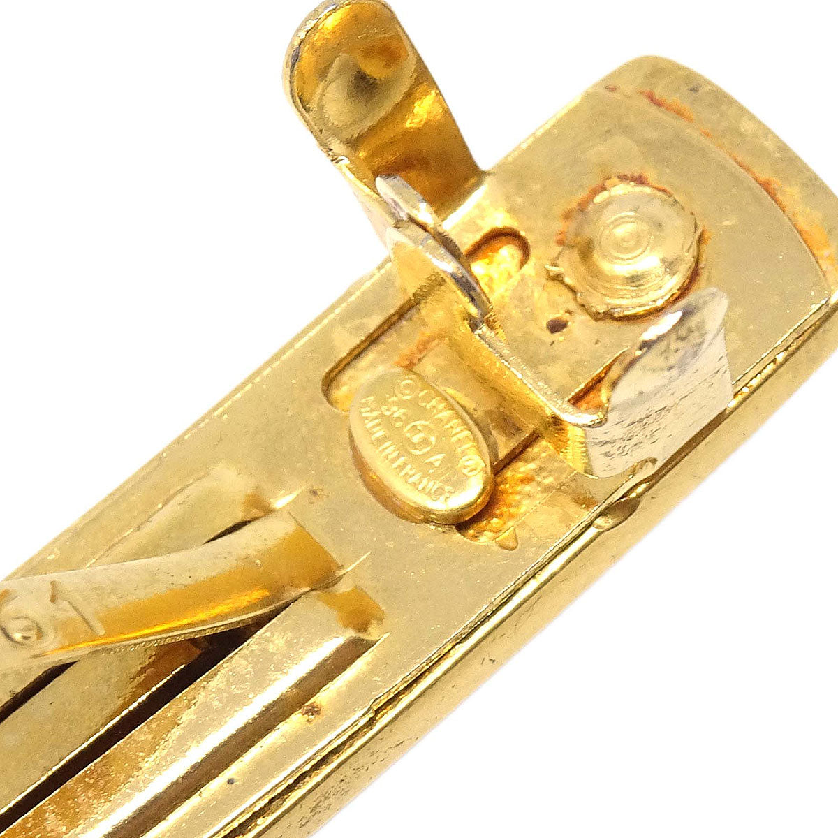 Chanel Barrette Hair Accessories Gold 96A