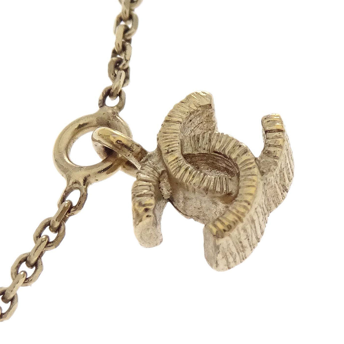 Chanel Rhinestone CC Chain Bracelet Gold 09A