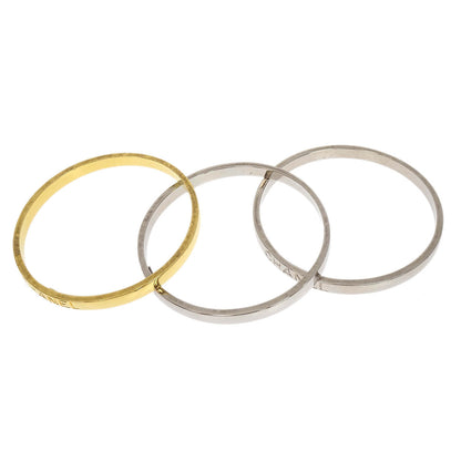 Chanel 3 Set Bracelet Bangle Silver Gold 98P