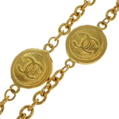Chanel Medallion Long Chain Necklace Gold