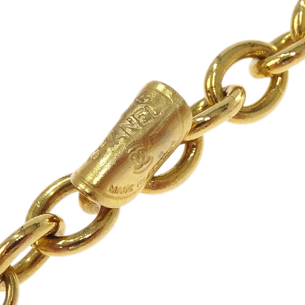 Chanel Medallion Long Chain Necklace Gold