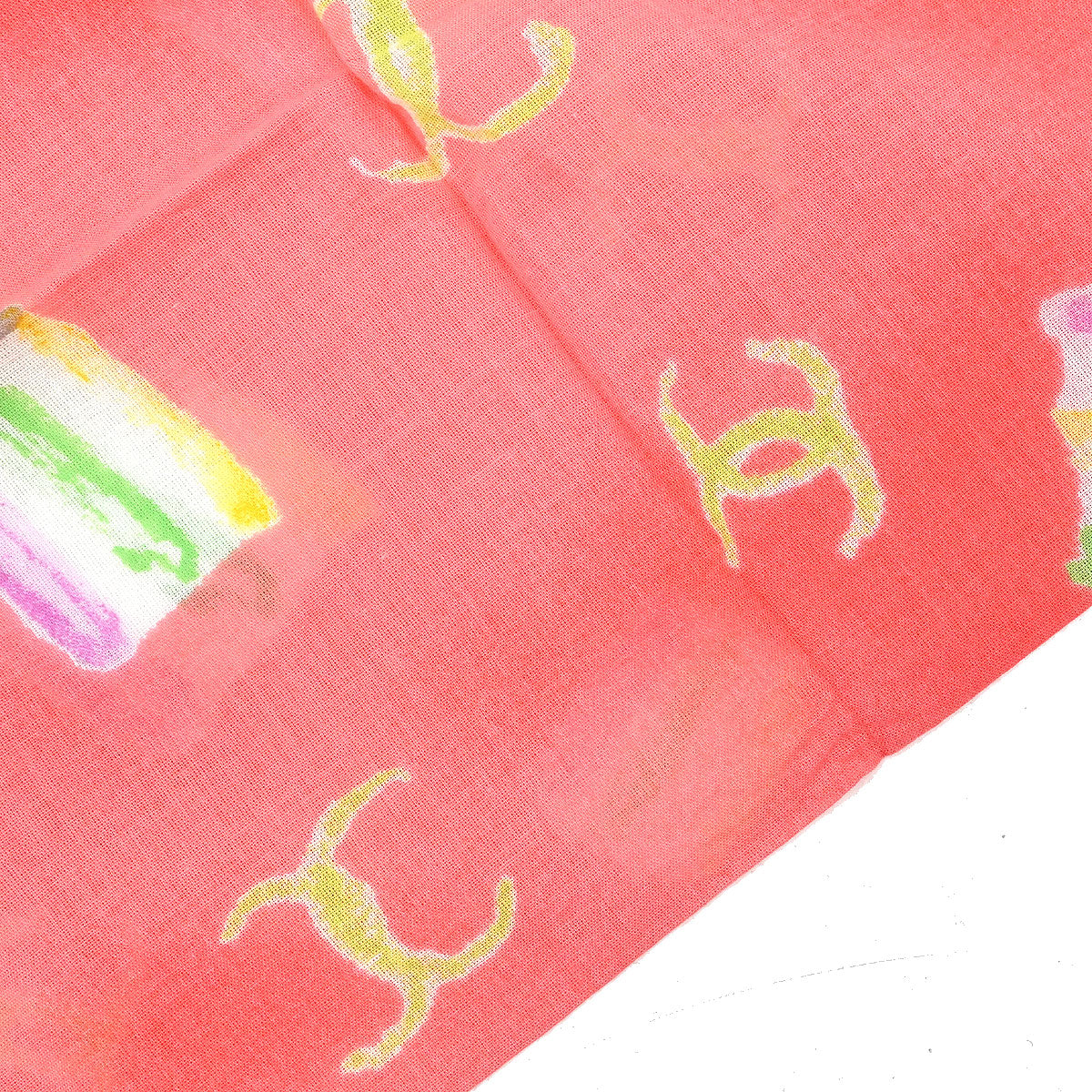 Chanel Pink Scarf Handkerchief Small Good