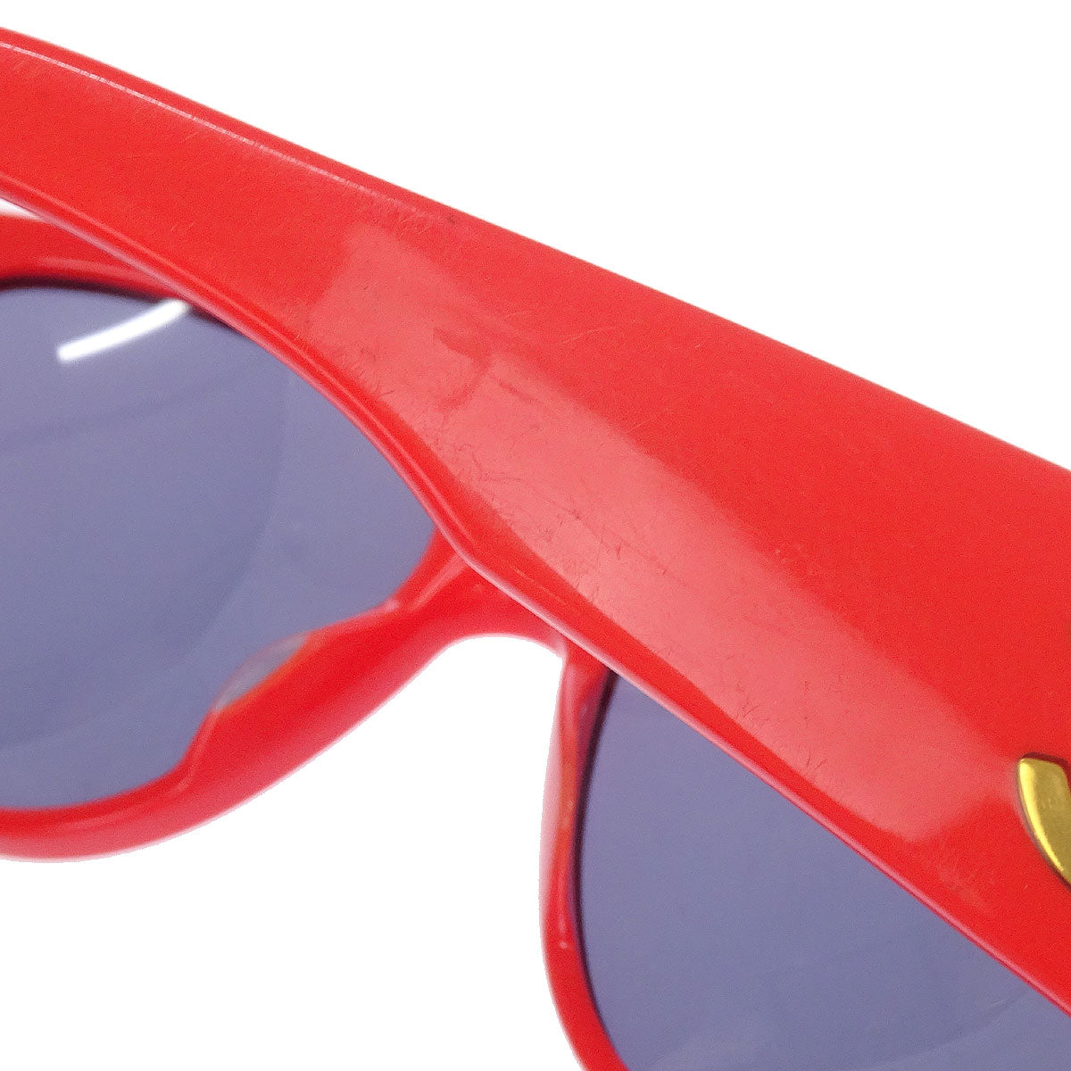 Chanel Sunglasses Eyewear Black Red Small Good