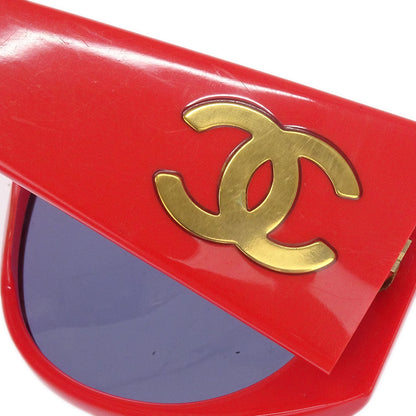 Chanel Sunglasses Eyewear Black Red Small Good