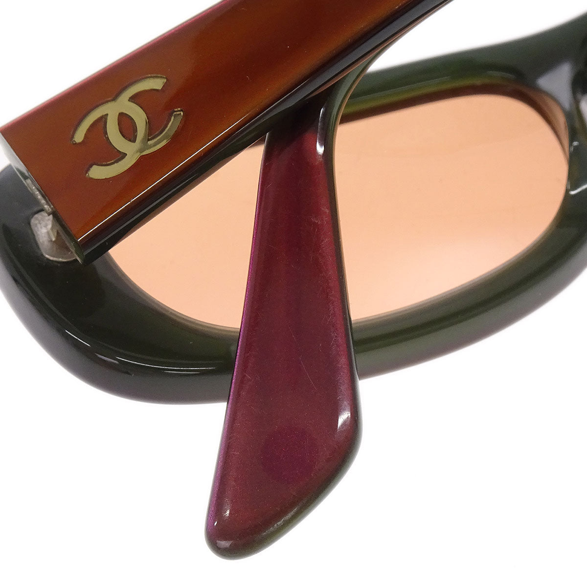 Chanel Sunglasses Eyewear Brown 51□19 135 Small Good
