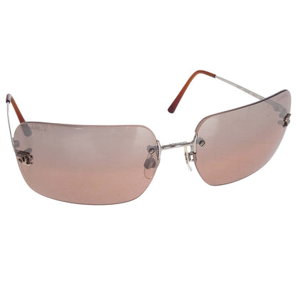 Chanel Sunglasses Eyewear Brown 62□17 120 Small Good