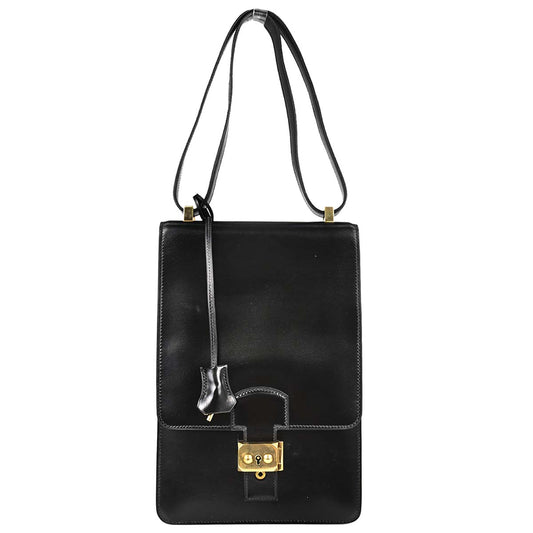 Hermes Black Box Calf Bobby Sac a Depeches DPLG 21 Shoulder Bag