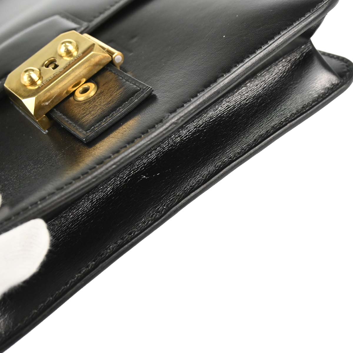 Hermes Black Box Calf Bobby Sac a Depeches DPLG 21 Shoulder Bag