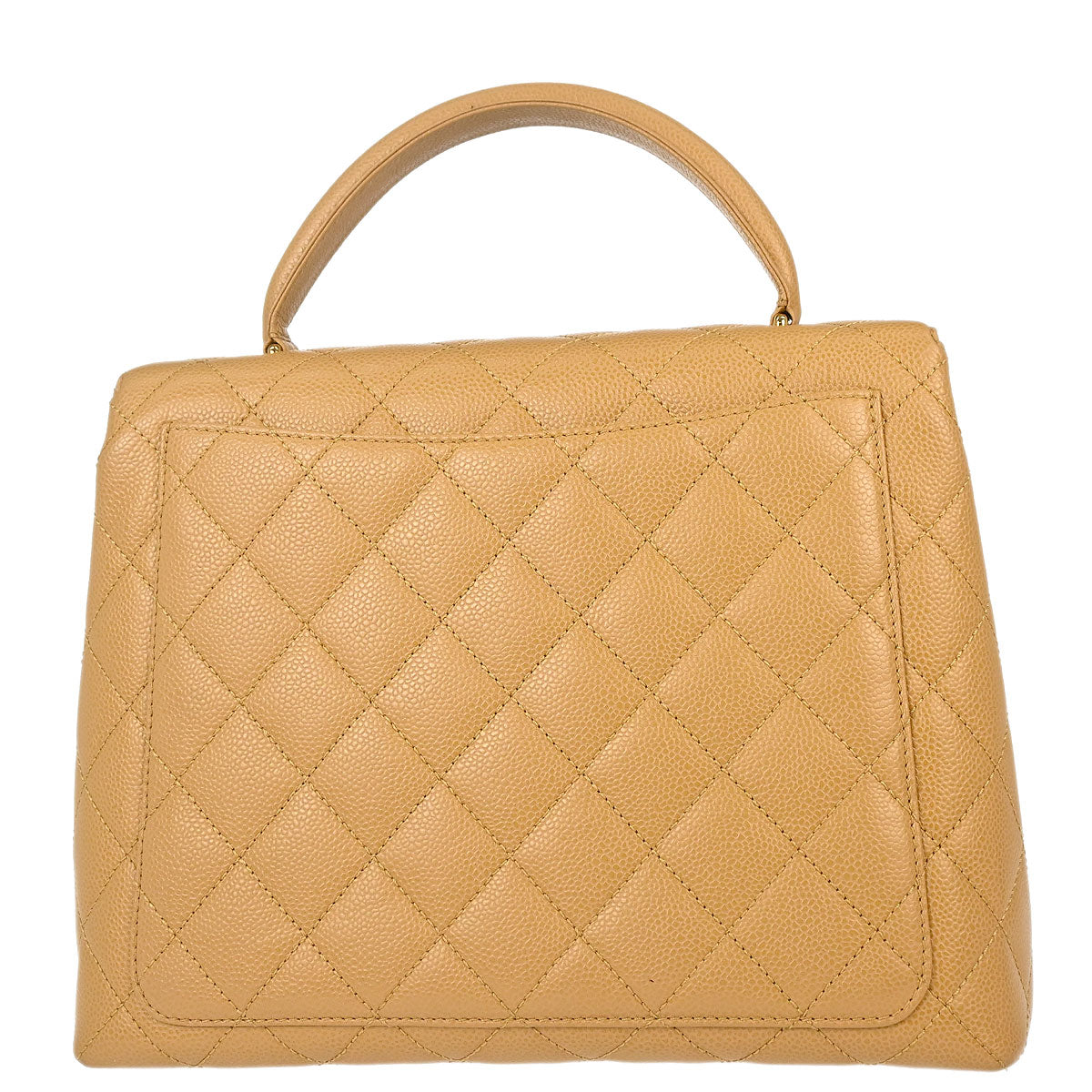 Chanel 2003-2004 Beige Caviar Skin Kelly Handbag