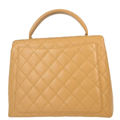 Chanel 2003-2004 Beige Caviar Skin Kelly Handbag