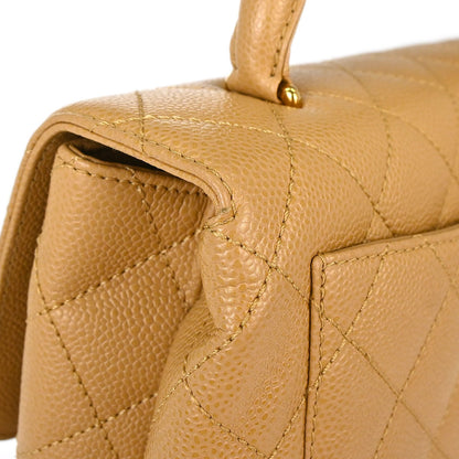Chanel 2003-2004 Beige Caviar Skin Kelly Handbag