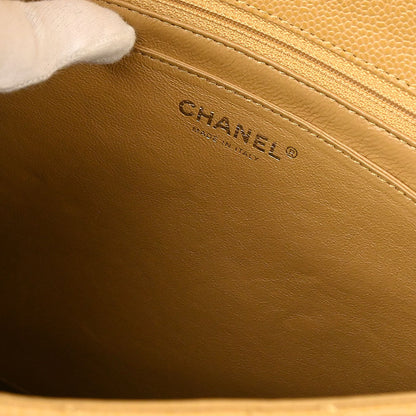 Chanel 2003-2004 Beige Caviar Skin Kelly Handbag