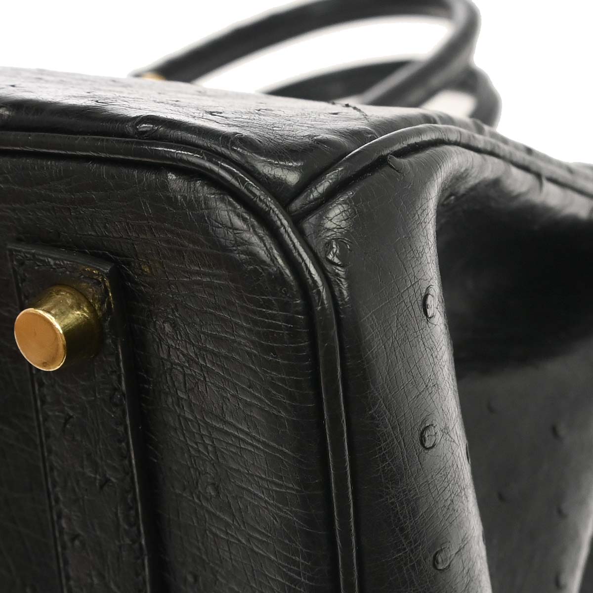 Hermes * Black Ostrich Birkin 35 Handbag