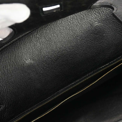 Hermes * Black Ostrich Birkin 35 Handbag