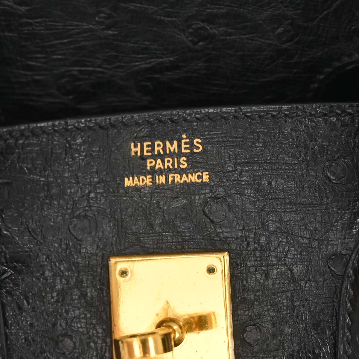 Hermes * Black Ostrich Birkin 35 Handbag