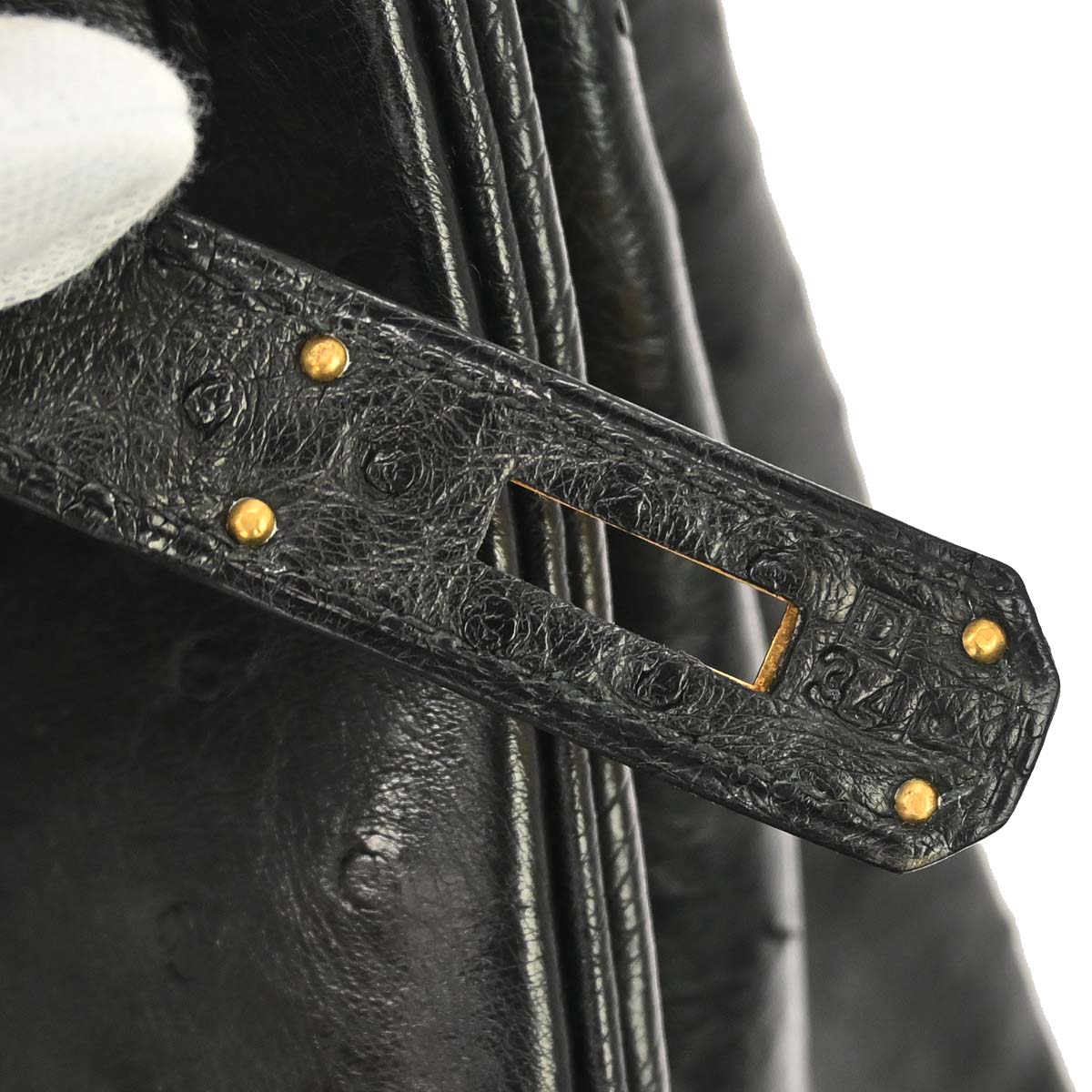 Hermes * Black Ostrich Birkin 35 Handbag
