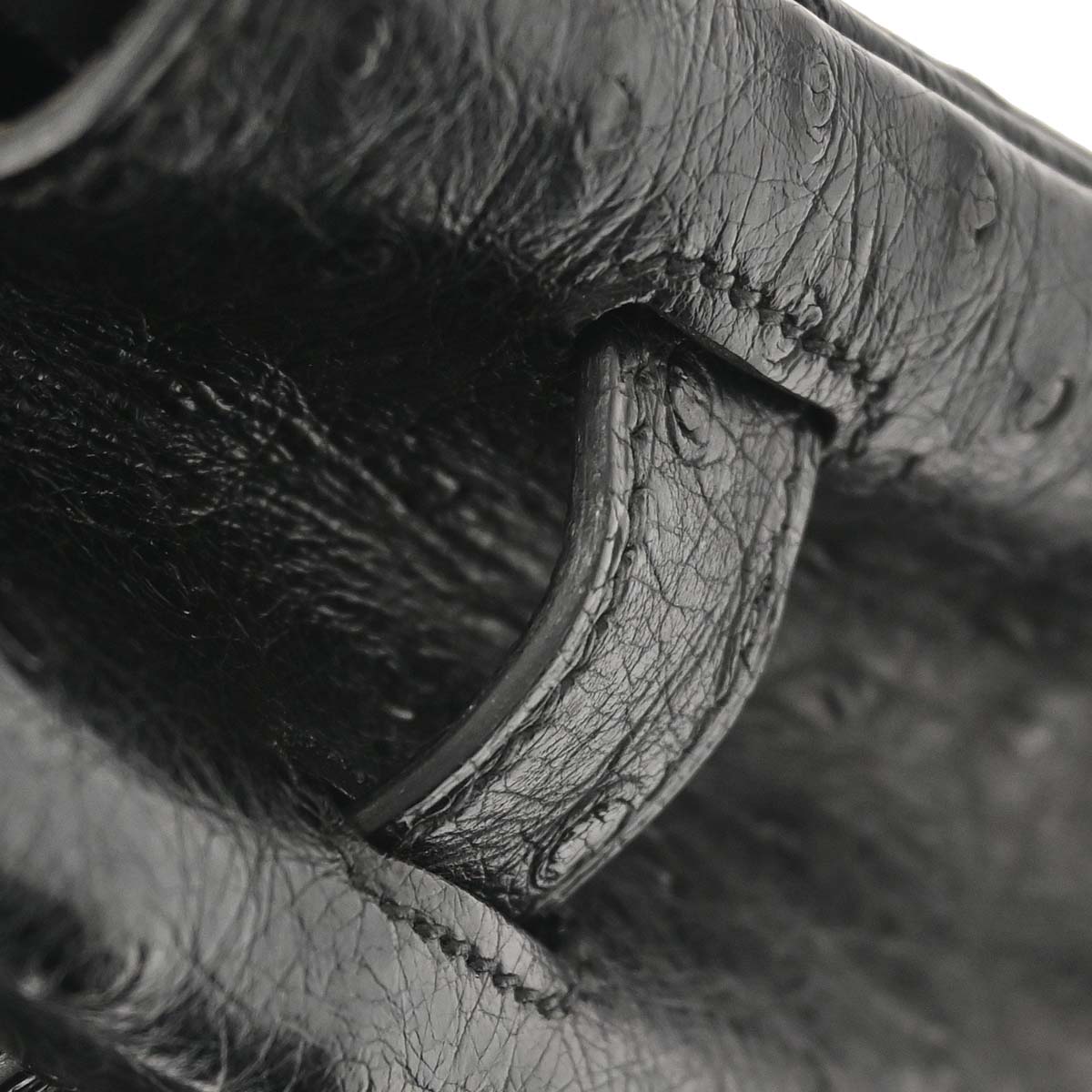 Hermes * Black Ostrich Birkin 35 Handbag