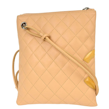 Chanel 2005-2006 Beige Calfskin Cambon Ligne Shoulder Bag
