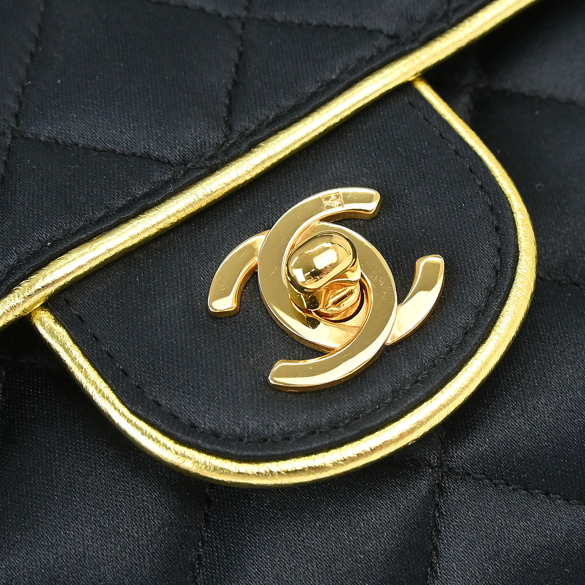 Chanel 1989-1991 Black Satin Mini Classic Square Flap Shoulder Bag 17