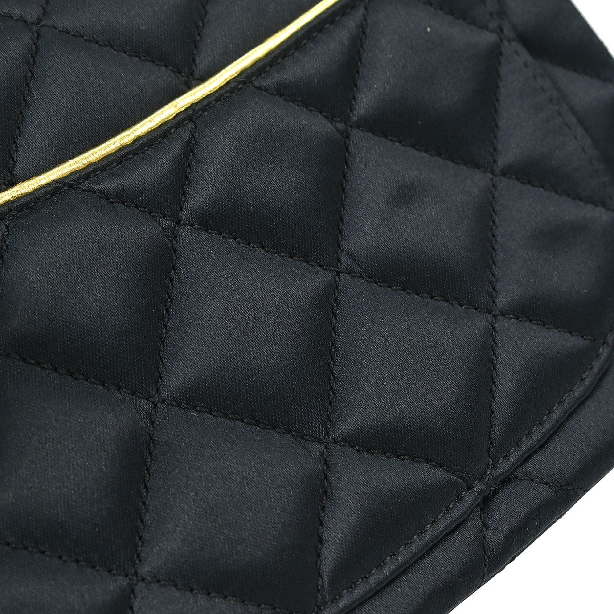 Chanel 1989-1991 Black Satin Mini Classic Square Flap Shoulder Bag 17