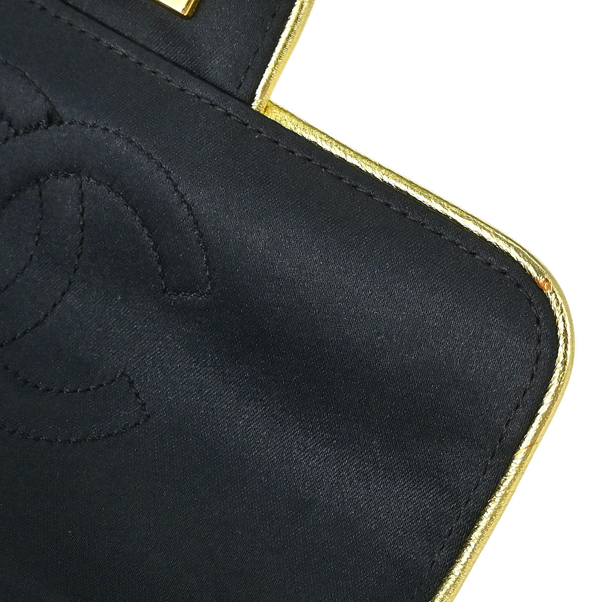 Chanel 1989-1991 Black Satin Mini Classic Square Flap Shoulder Bag 17