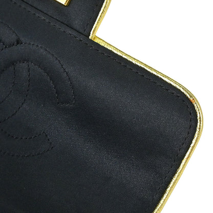 Chanel 1989-1991 Black Satin Mini Classic Square Flap Shoulder Bag 17