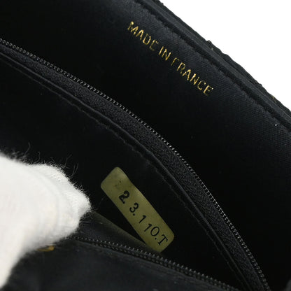 Chanel 1989-1991 Black Satin Mini Classic Square Flap Shoulder Bag 17