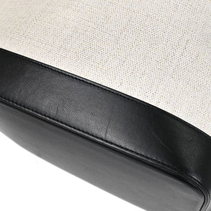 Saint Laurent White Calfskin Teddy Drawstring Tote Handbag