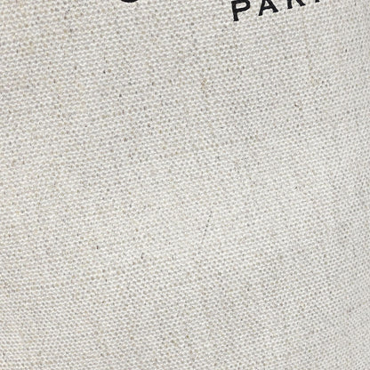 Saint Laurent White Calfskin Teddy Drawstring Tote Handbag