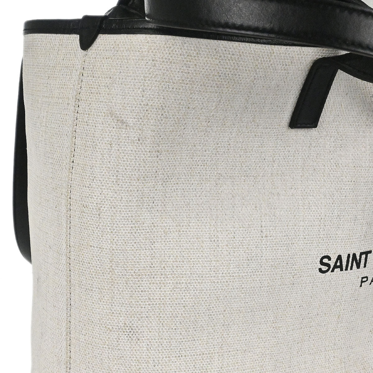 Saint Laurent White Calfskin Teddy Drawstring Tote Handbag – AMORE