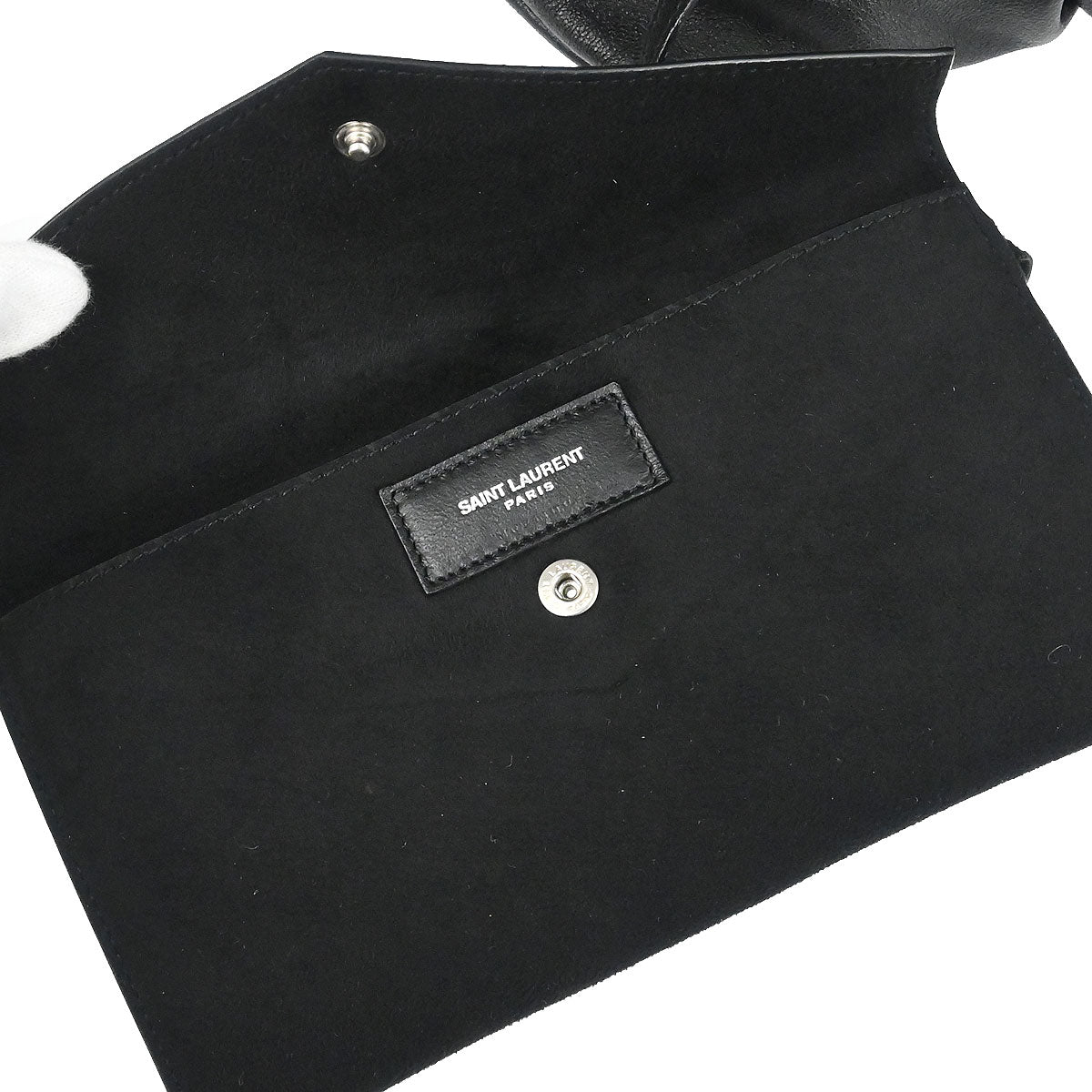 Saint Laurent White Calfskin Teddy Drawstring Tote Handbag – AMORE