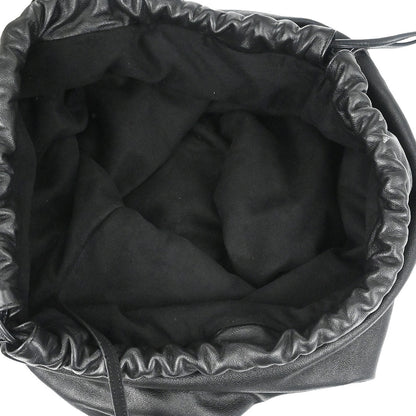 Saint Laurent White Calfskin Teddy Drawstring Tote Handbag