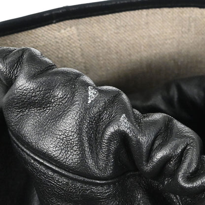 Saint Laurent White Calfskin Teddy Drawstring Tote Handbag