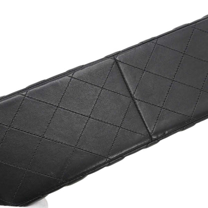 Chanel 2014 Black Lambskin Jumbo Classic Double Flap Shoulder Bag